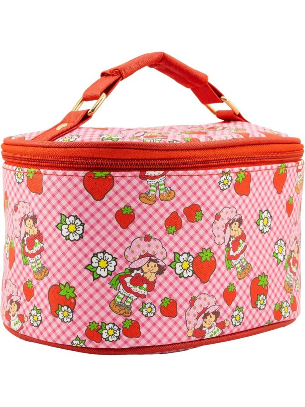 Cute Strawberry Shortcake Makeup Bag | Travel Toiletry Organizer for Women
